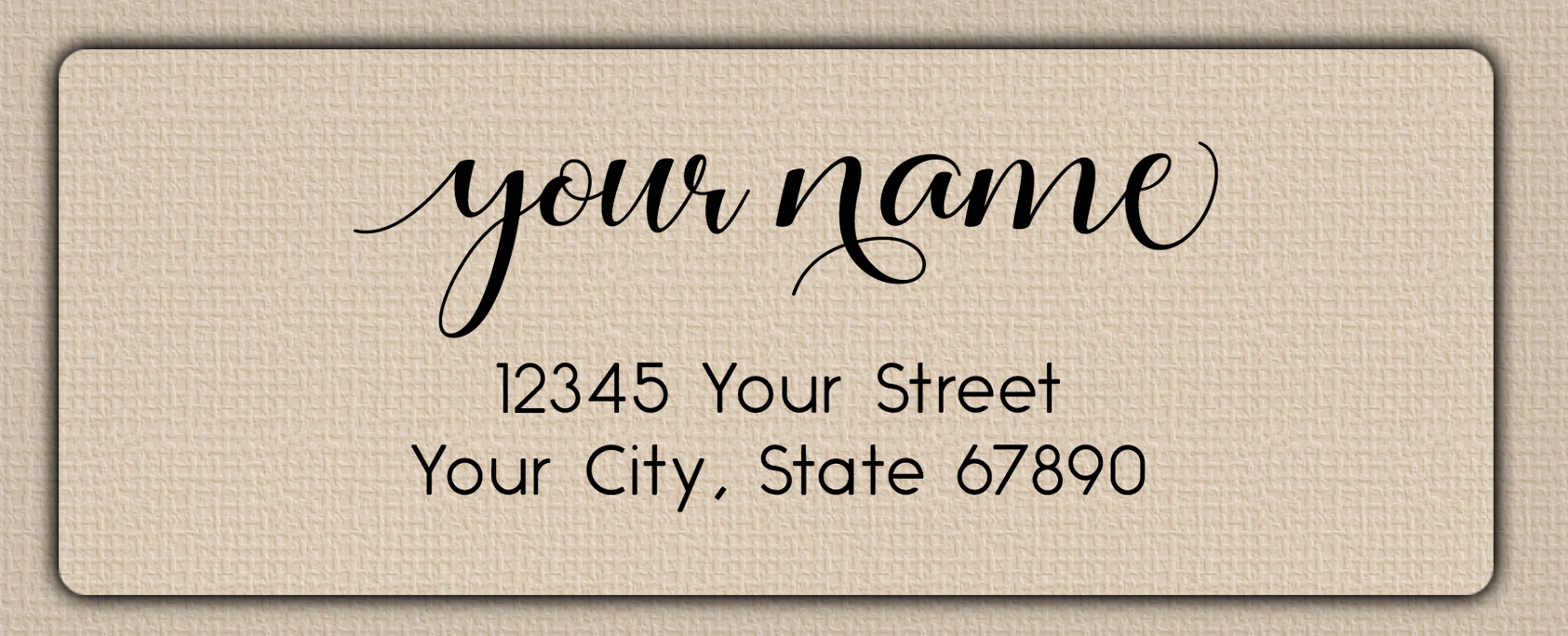 Clear Glossy Modern Feminine Script Return Address Labels