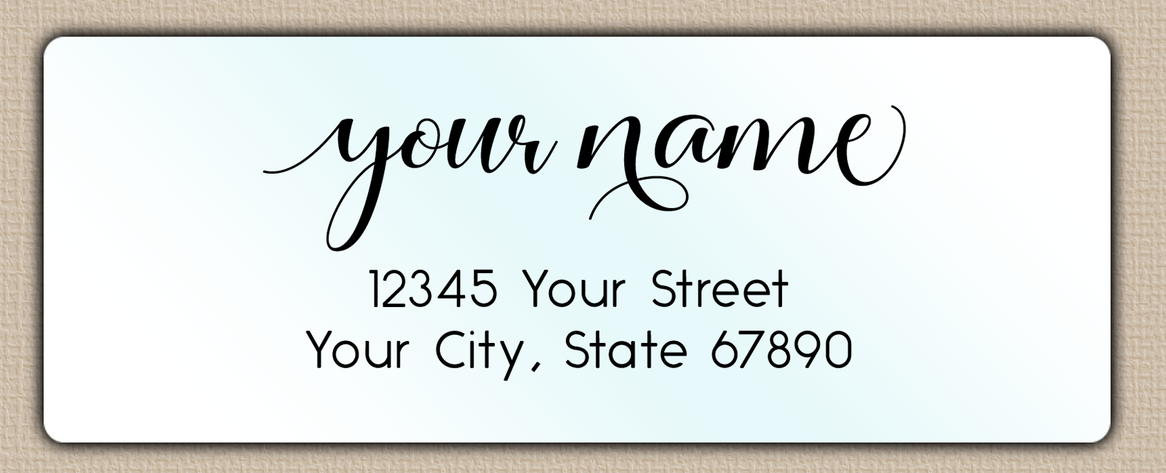 Waterproof Modern Feminine Script Return Address Labels