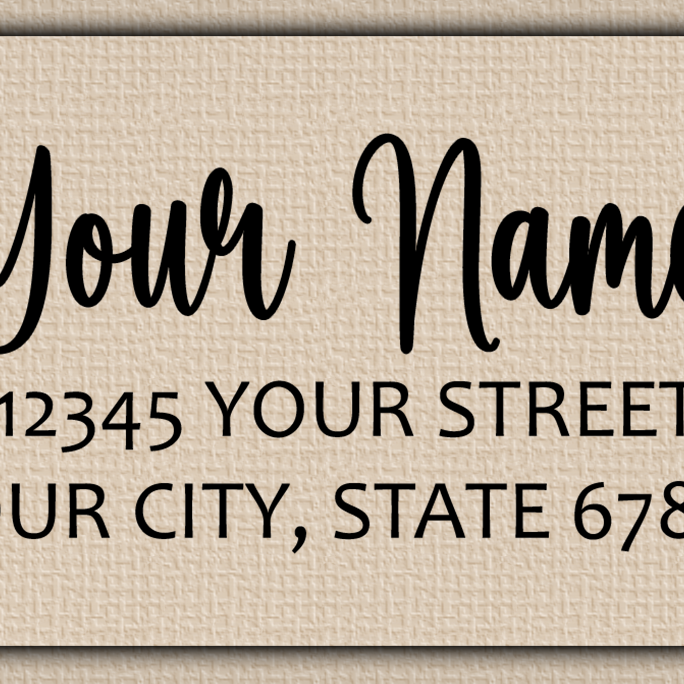 Clear Glossy Charming Bouncy Script ReturnAddress Labels