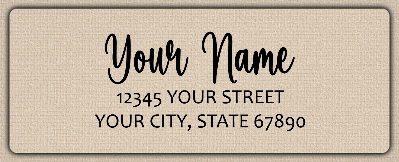 Clear Glossy Charming Bouncy Script ReturnAddress Labels