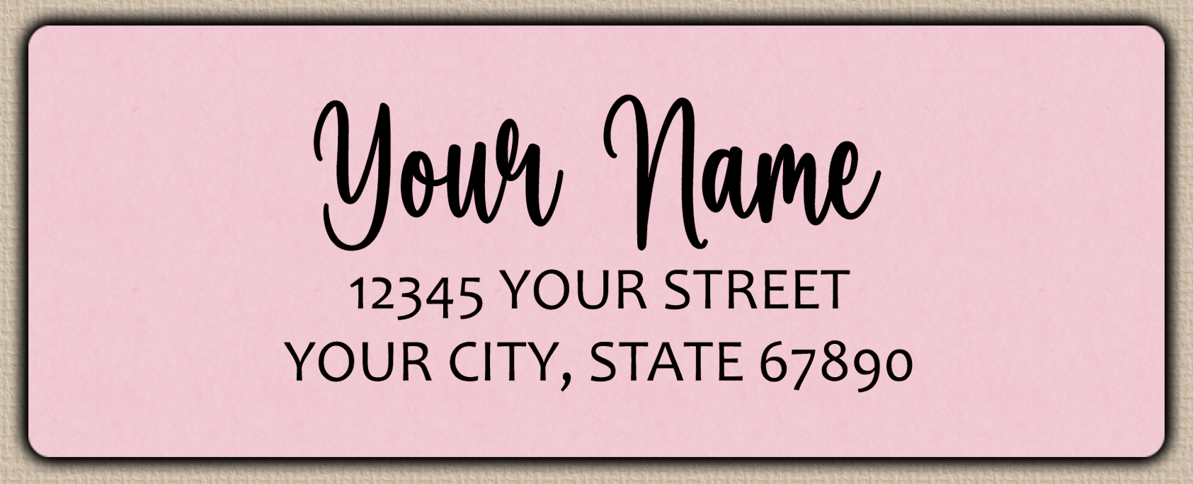 Pink Charming Bouncy Script ReturnAddress Labels