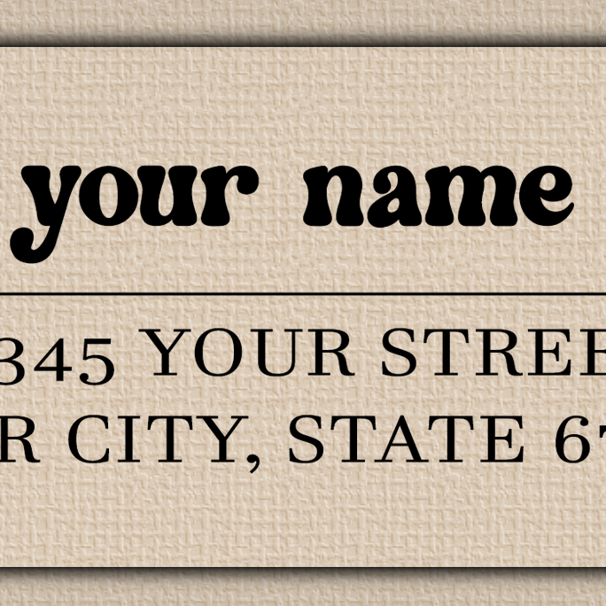 Clear Glossy Chunky Retro Return Address Labels
