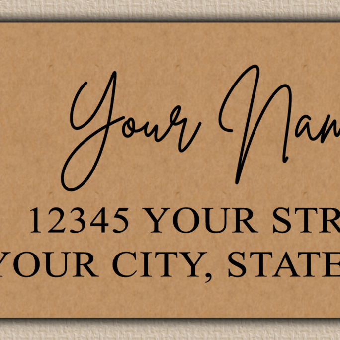 Brown Olive Leaves Line Art Return Address Labels