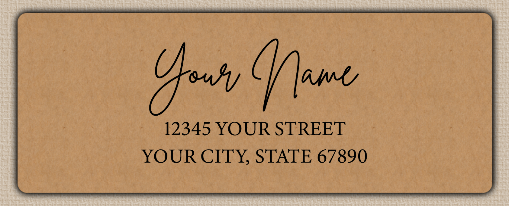 Brown Fashionable Signature Script Return