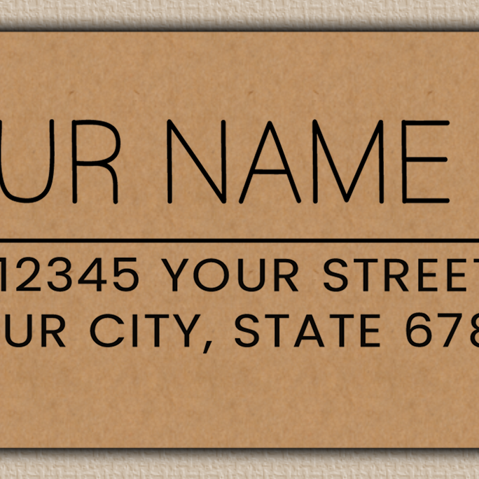 Brown Olive Branch Line Art Return Address Labels