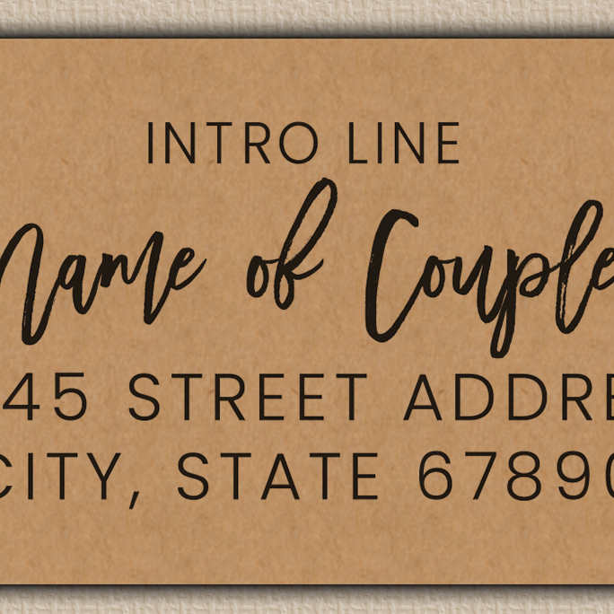 Brown Modern Script Save The Date Return