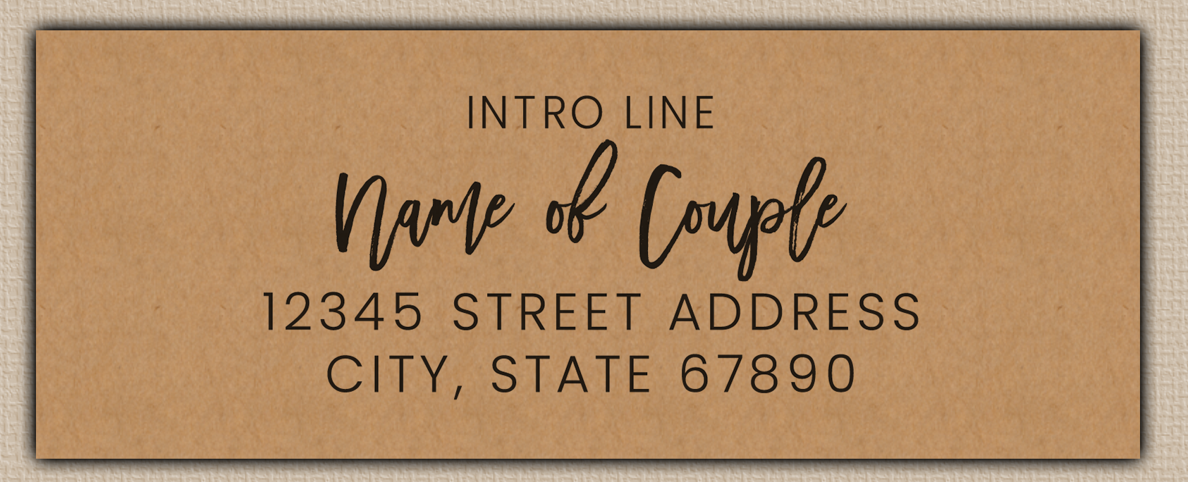 Brown Modern Script Save The Date Return