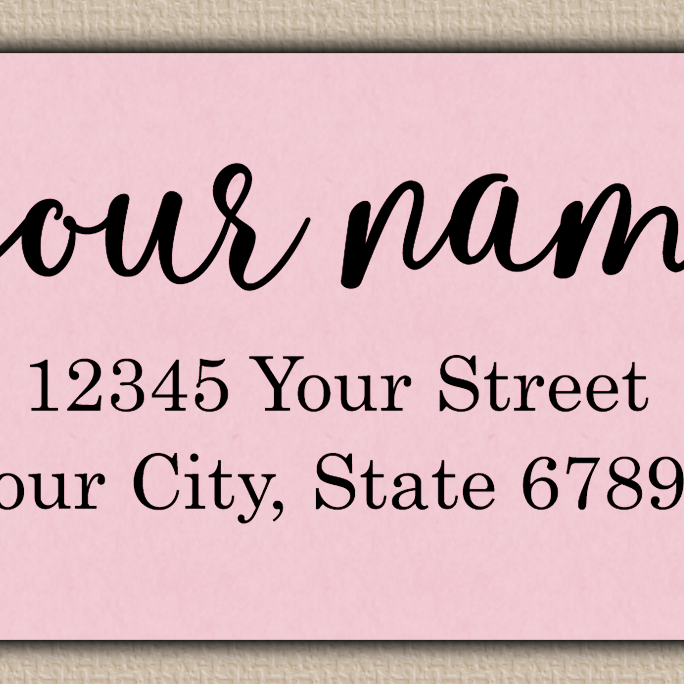 Pink Flowing Elegant Return Address Labels