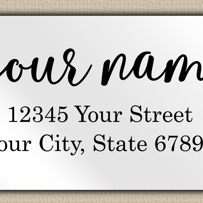White Glossy Flowing Elegant Return Address Labels