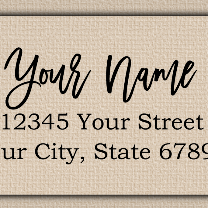 Clear Glossy Bouncy Modern Script Return Address Labels