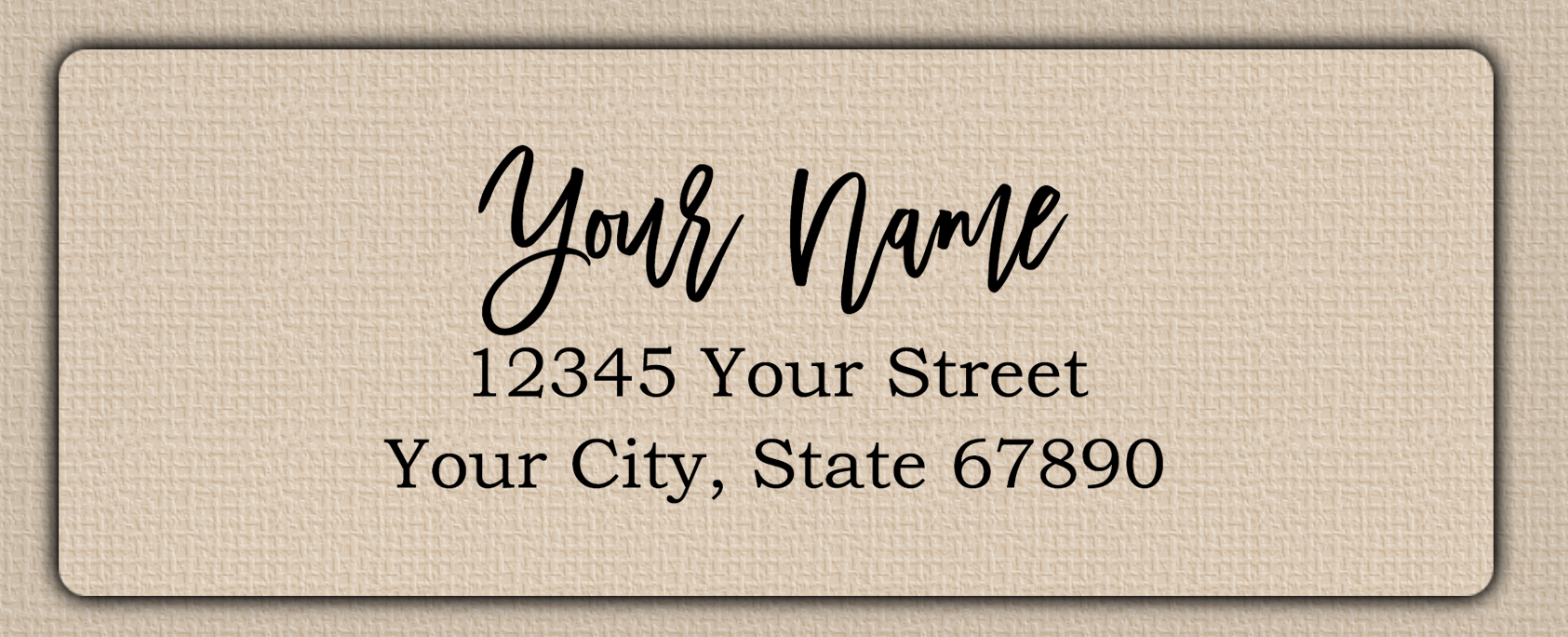 Clear Glossy Bouncy Modern Script Return Address Labels