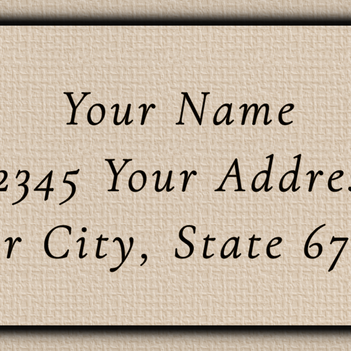 Clear Glossy Classic Wedding Script Return Address Labels