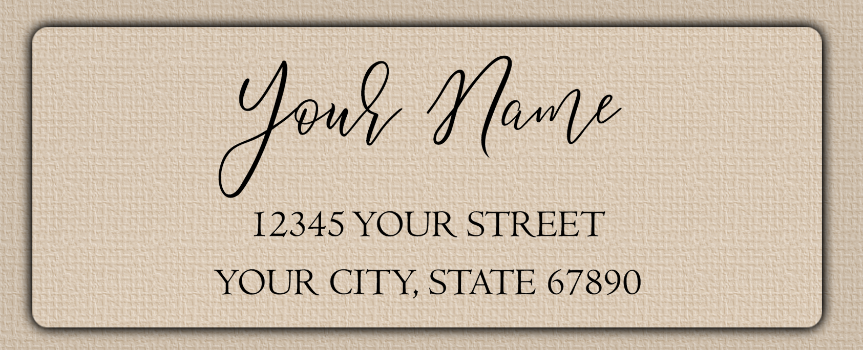 Clear Glossy Elegant Flowing Script Return Address Labels