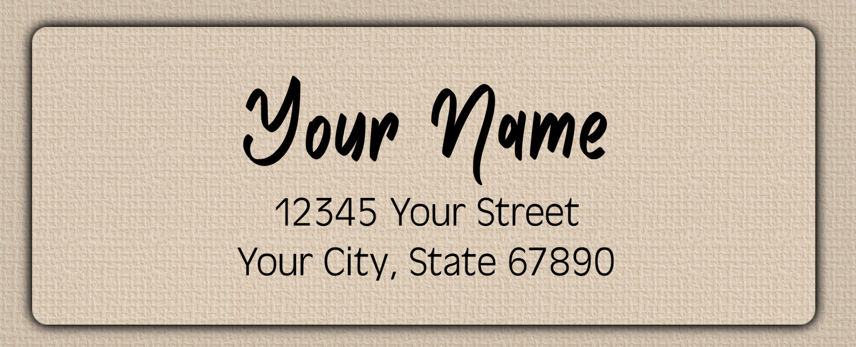 Clear Glossy Modern Bold Brush Script Return Address Labels