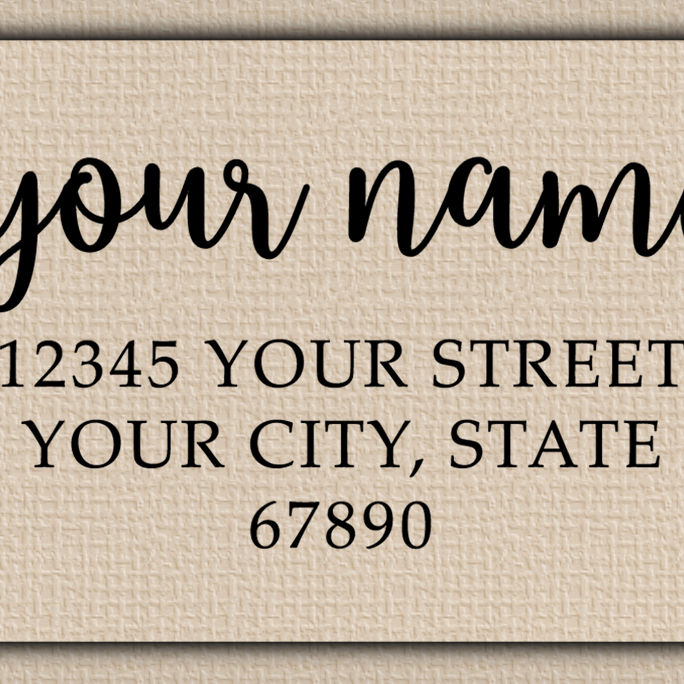 Clear Glossy Elegant Swash Calligraphy Return Address Labels