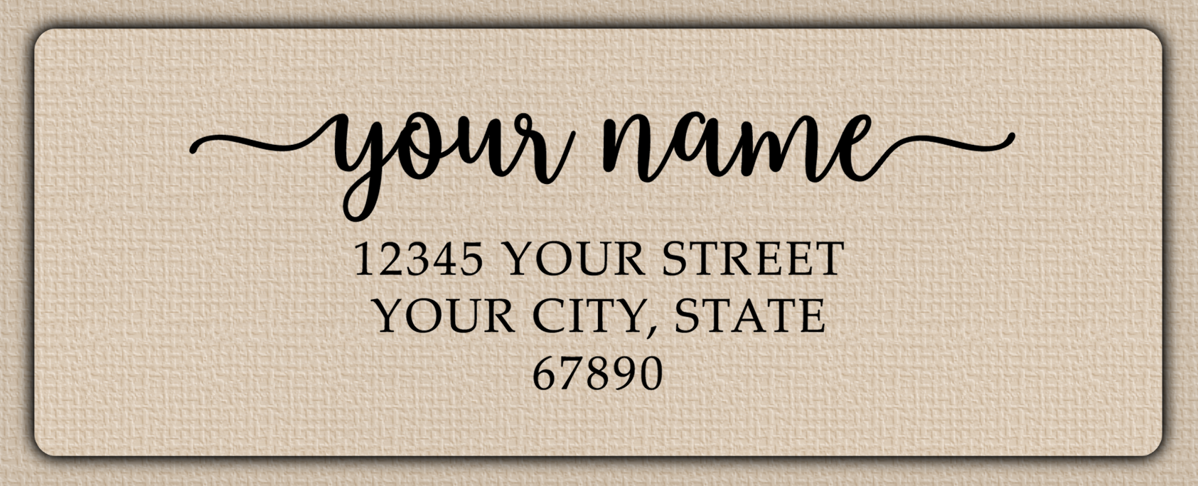 Clear Glossy Elegant Swash Calligraphy Return Address Labels