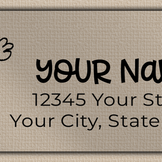 Clear Matt Wildflowers Line Art Return Address Labels