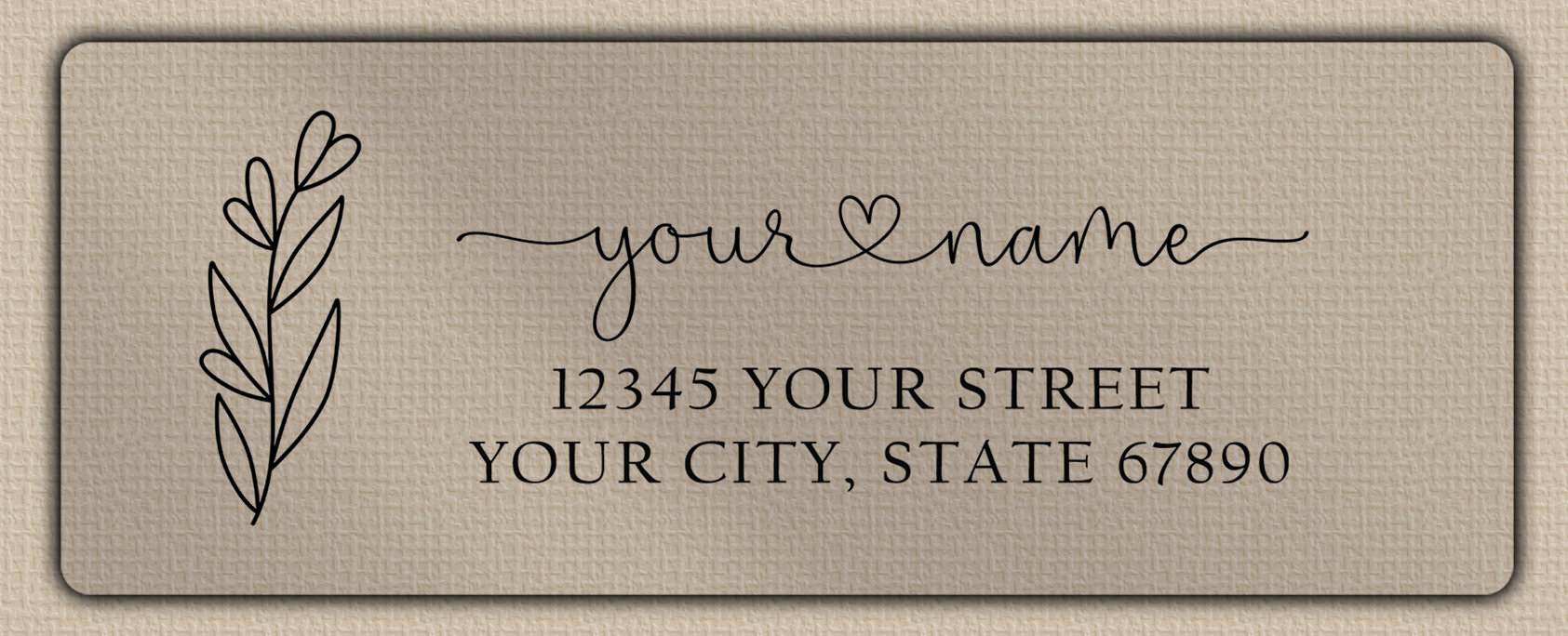 Clear Matt Heart Line Art Flower Return Address Labels