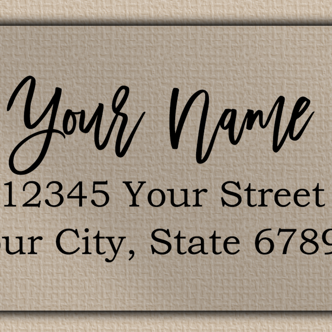 Clear Matt Bouncy Modern Script Return Address Labels