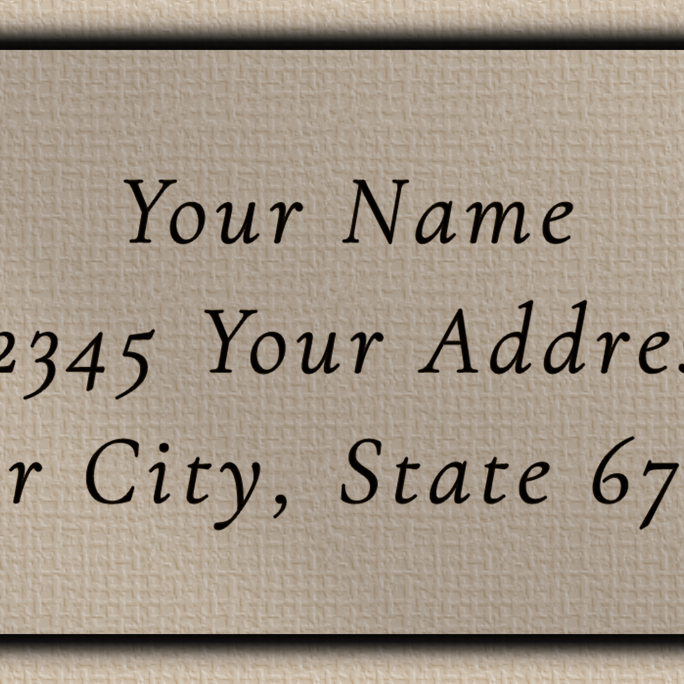 Clear Matt Classic Wedding Script Return Address Labels