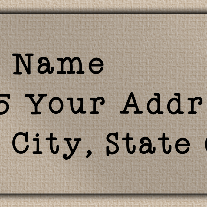 Clear Matt Cute Rustic Typewriter Return Address Labels