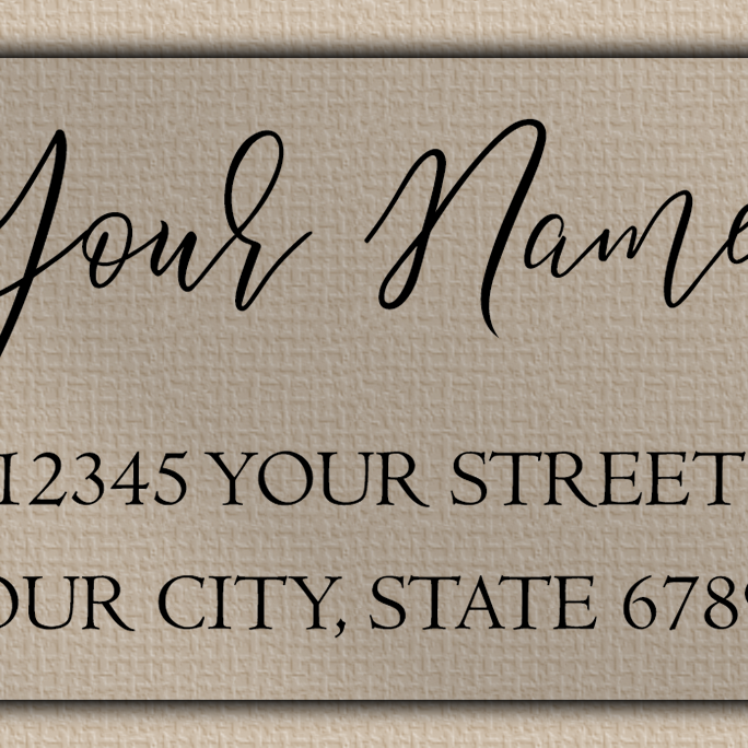 Clear Matt Elegant Flowing Script Return Address Labels
