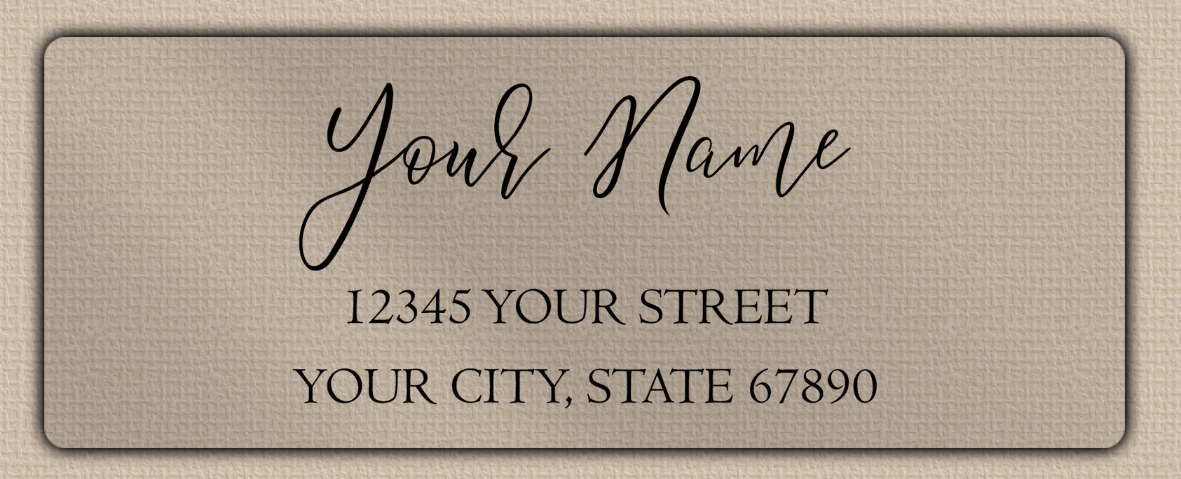 Clear Matt Elegant Flowing Script Return Address Labels