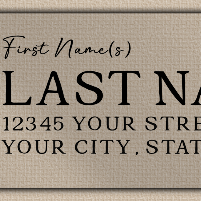 Clear Matt Heart Flowers Bouquet Line Art Return Address Labels