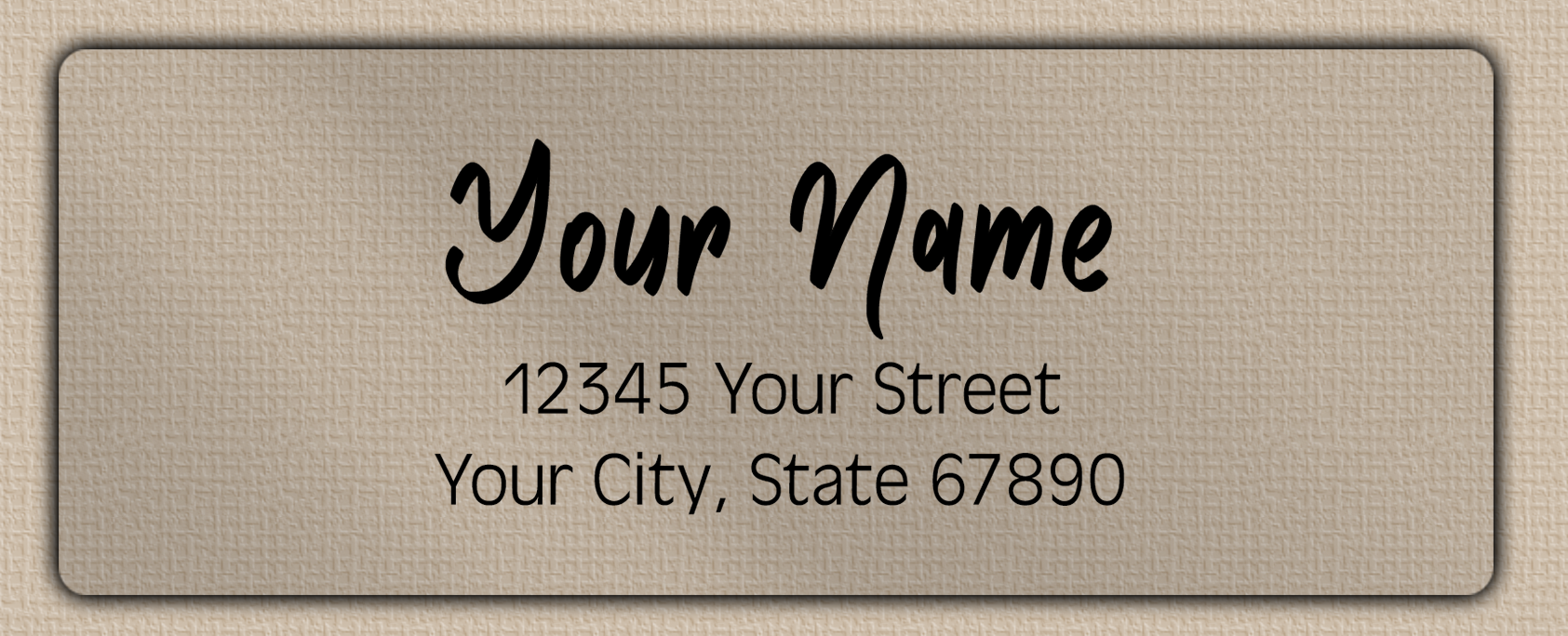 Clear Matt Modern Bold Brush Script Return Address Labels