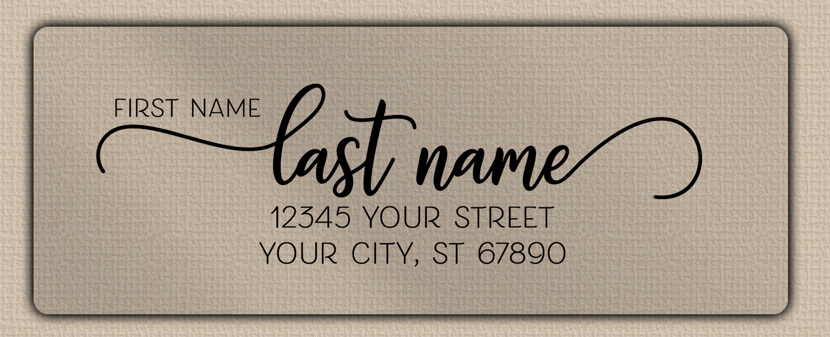 Clear Matt Modern Script Return Address Labels