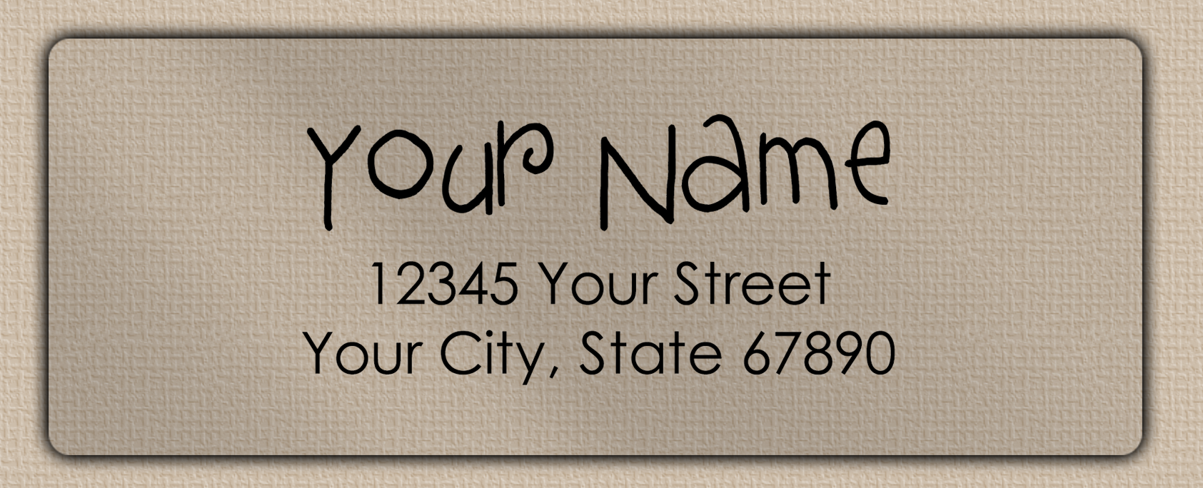 Clear Matt Whimsical Script Return Address Labels