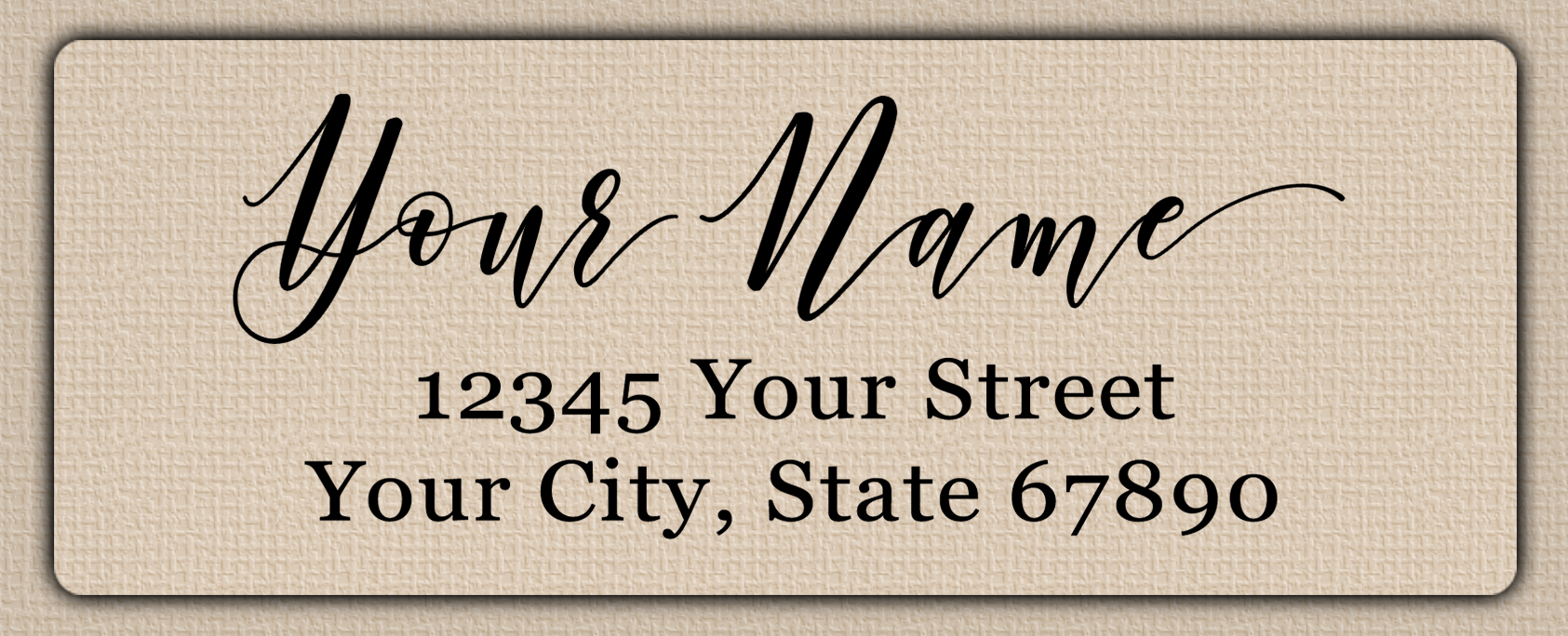 Clear Glossy Graceful Calligraphy Return Address Labels