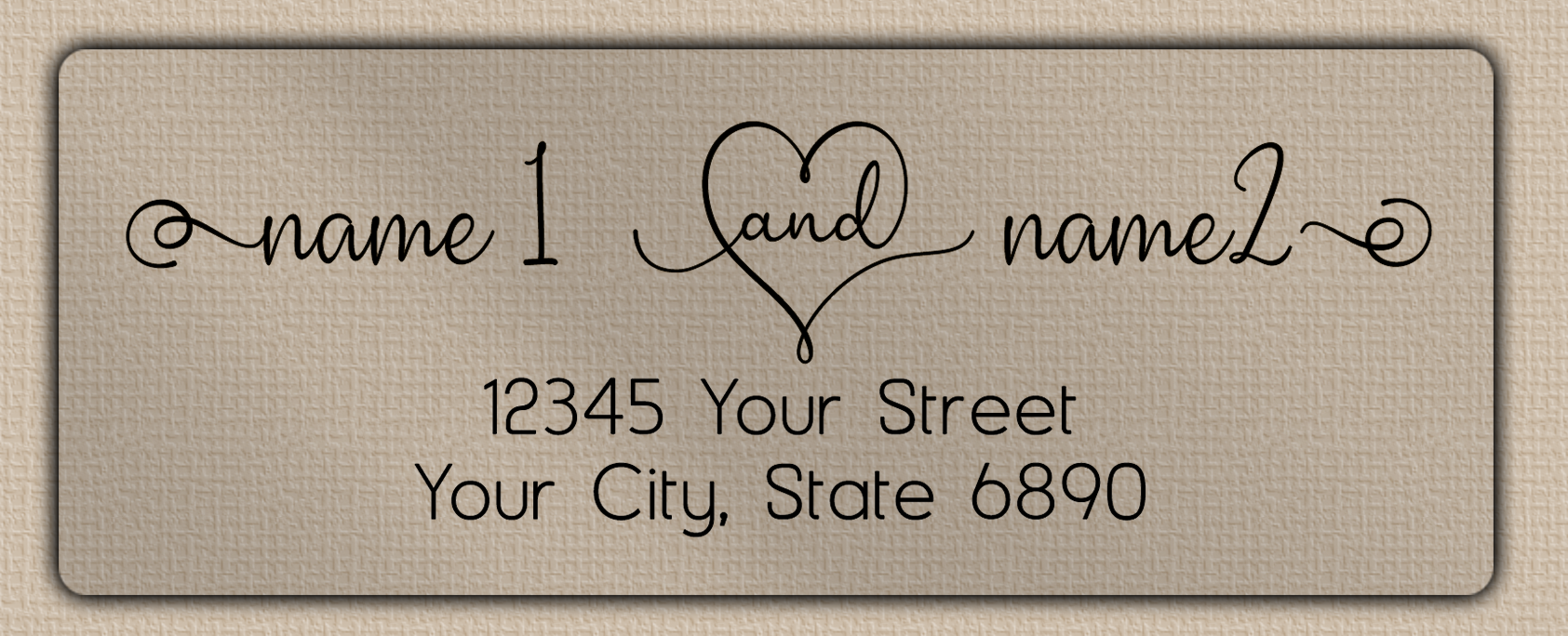 Clear Matt Charming Couple Return Address Labels