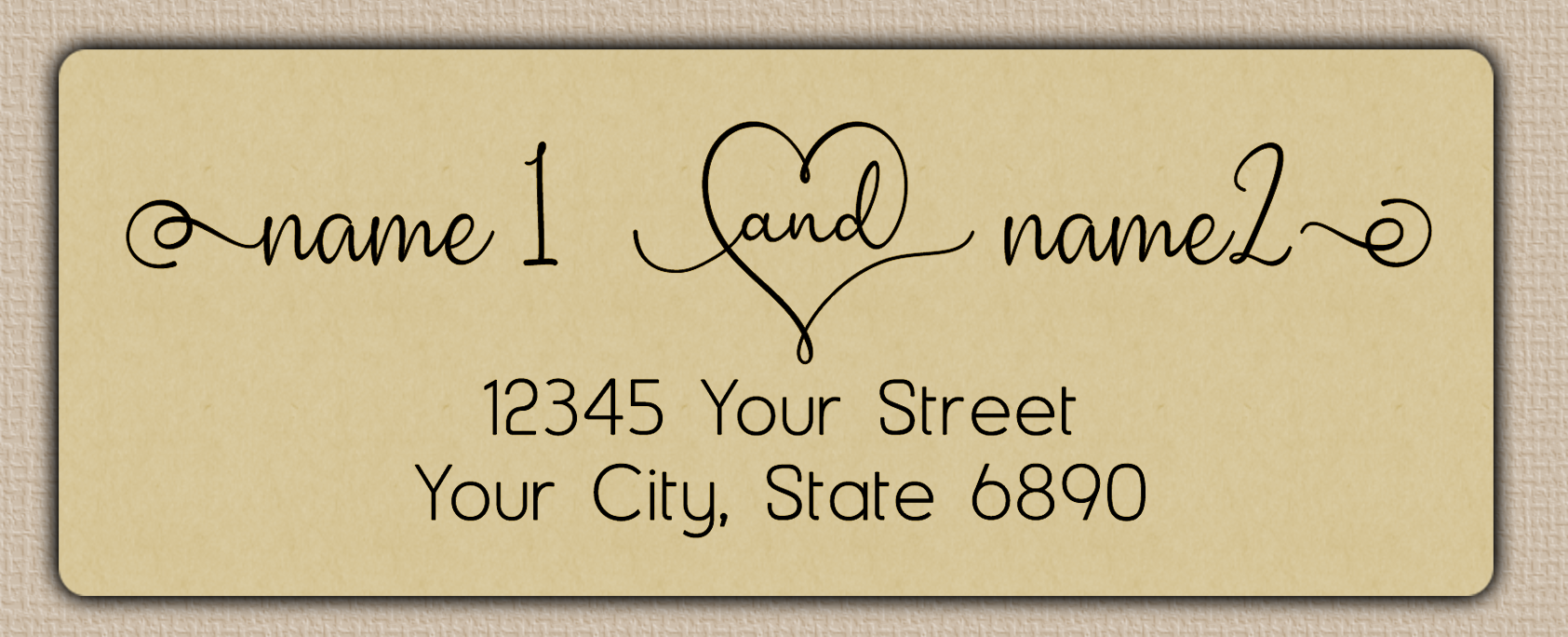 Ecru Charming Couple Return Address Labels