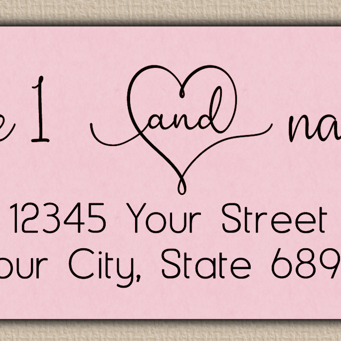 Pink Charming Couple Return Address Labels