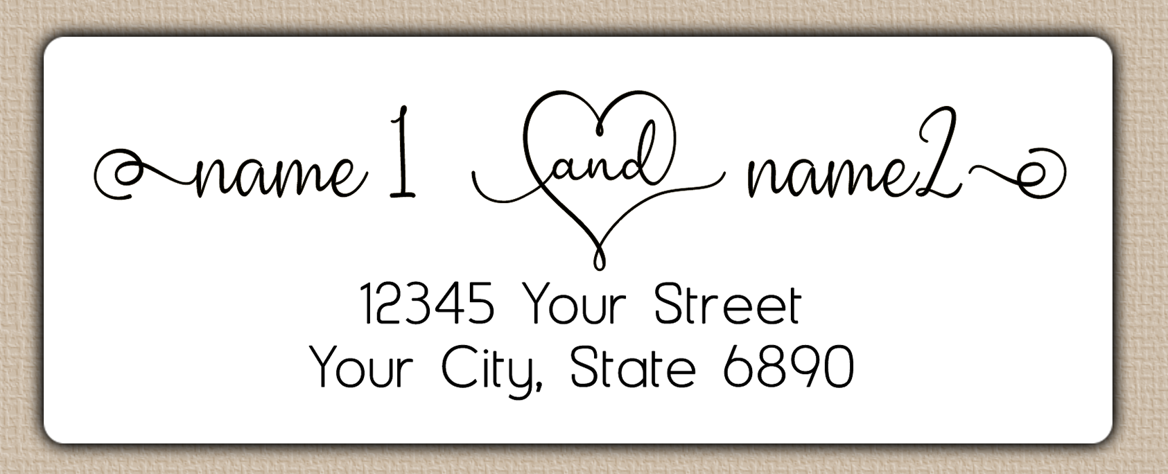White Charming Couple Return Address Labels