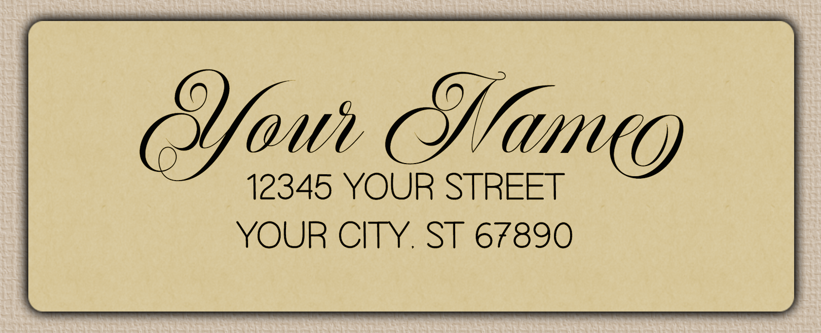 Ecru Romantic Handwriting Script Return