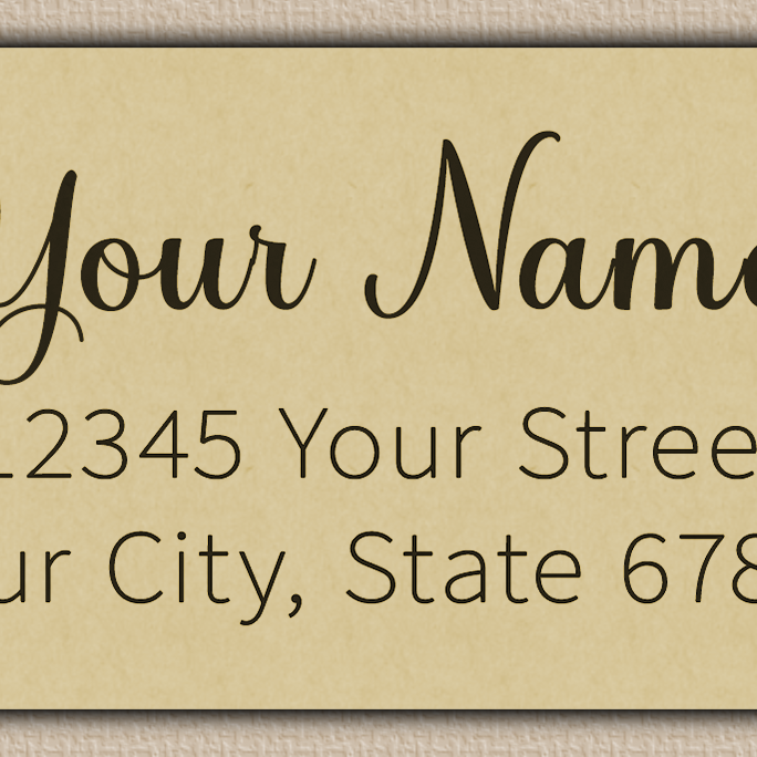 Ecru Charming Cursive Script Return Address Labels