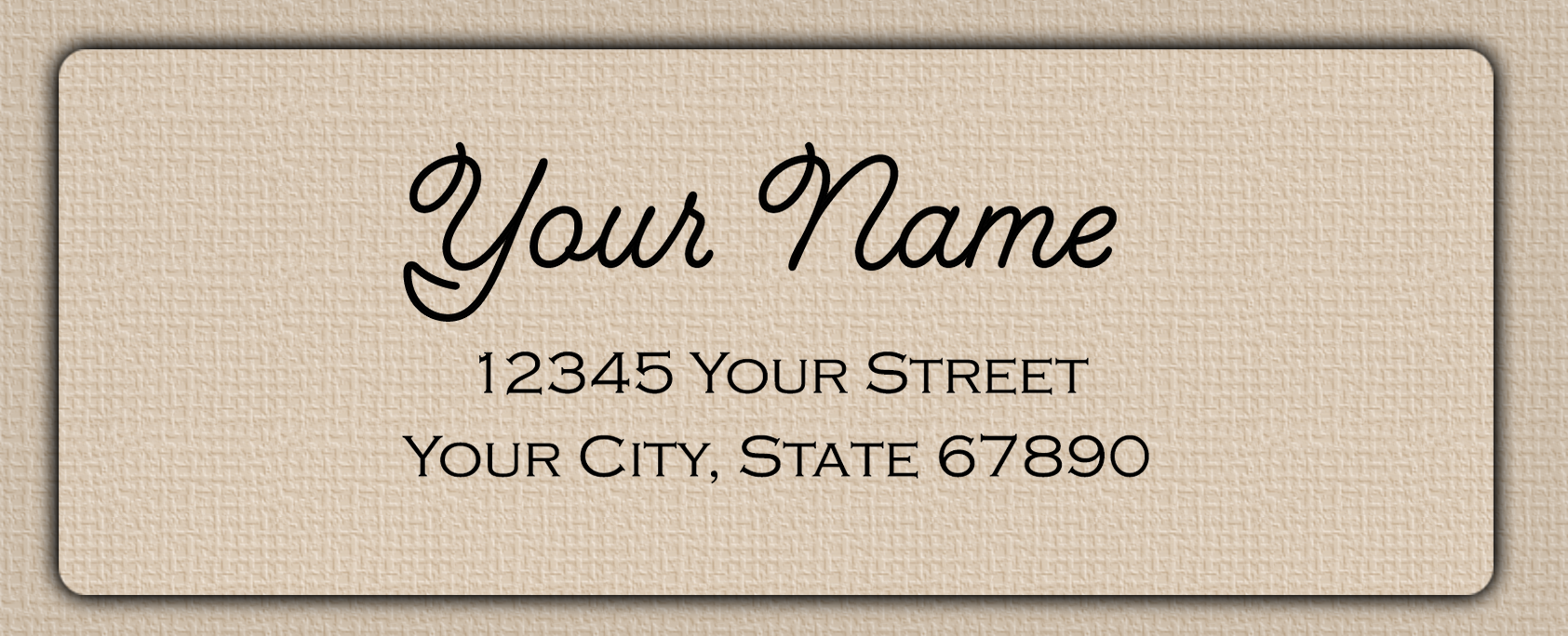 Clear Glossy Monoline Cursive Return Address Labels