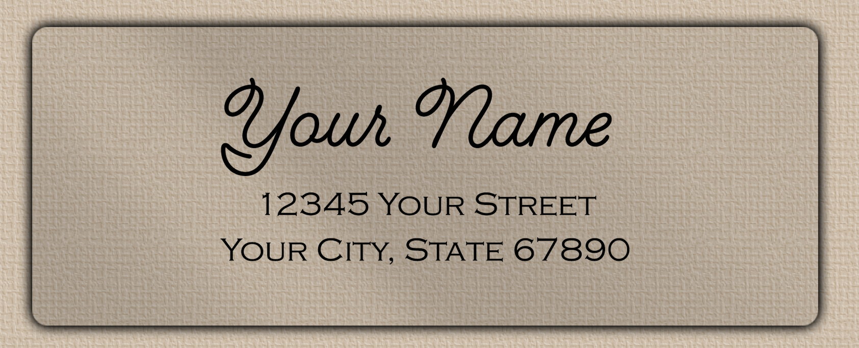 Clear Matt Monoline Cursive Return Address Labels