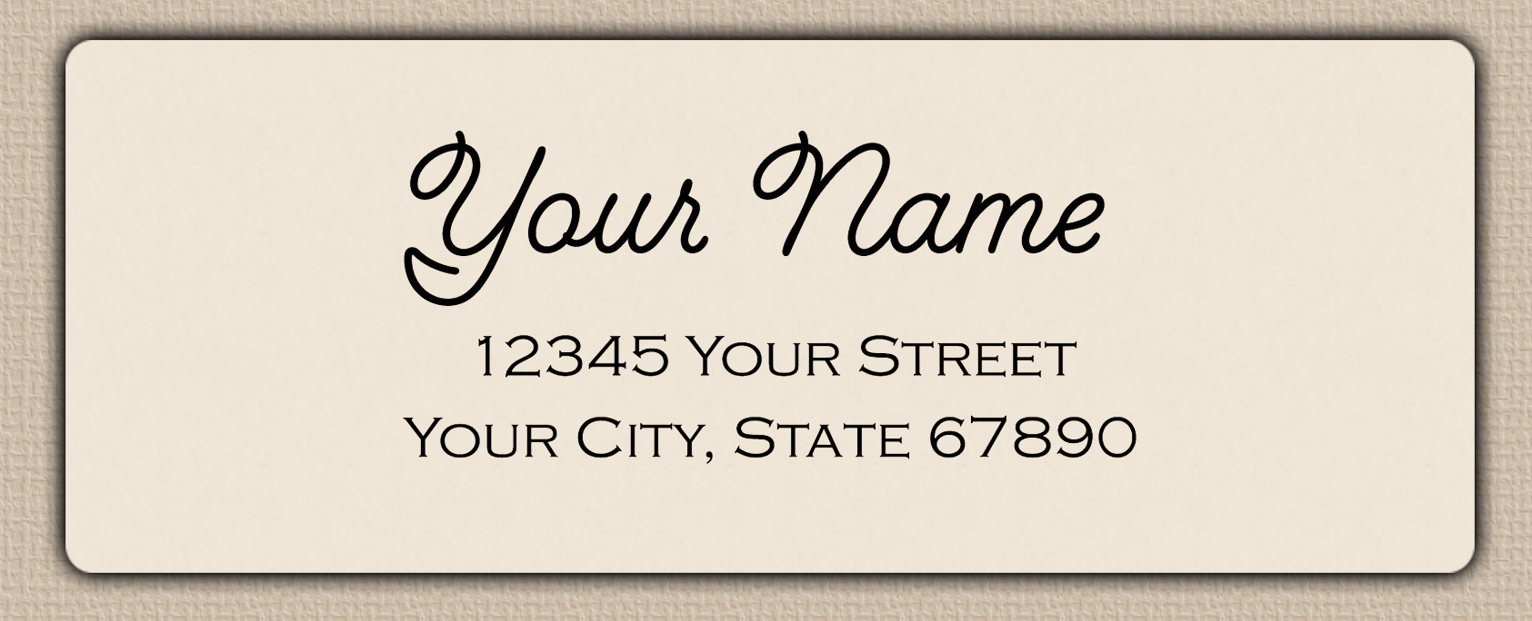 Ivory Monoline Cursive Return Address Labels