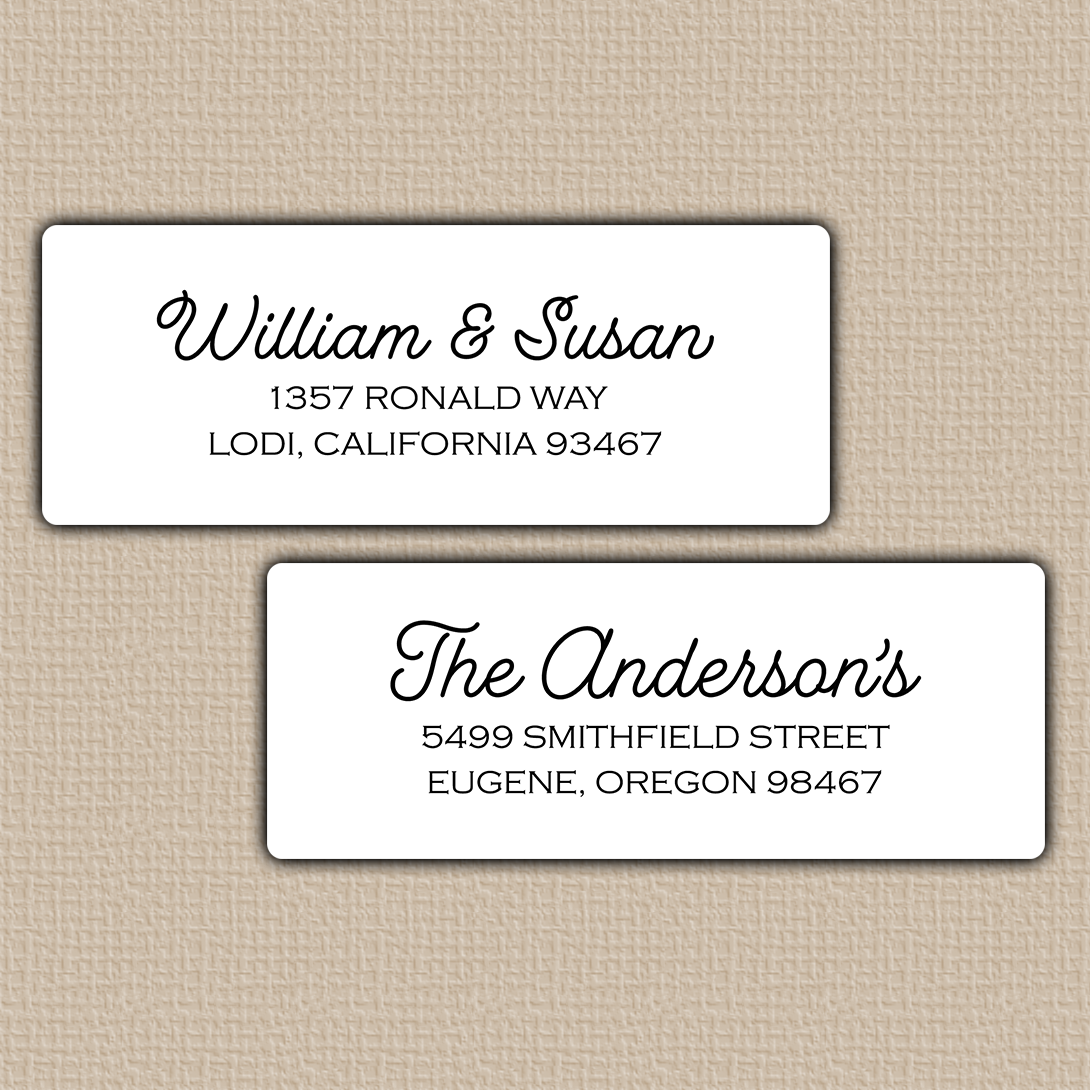 Monoline Cursive Return Address Labels