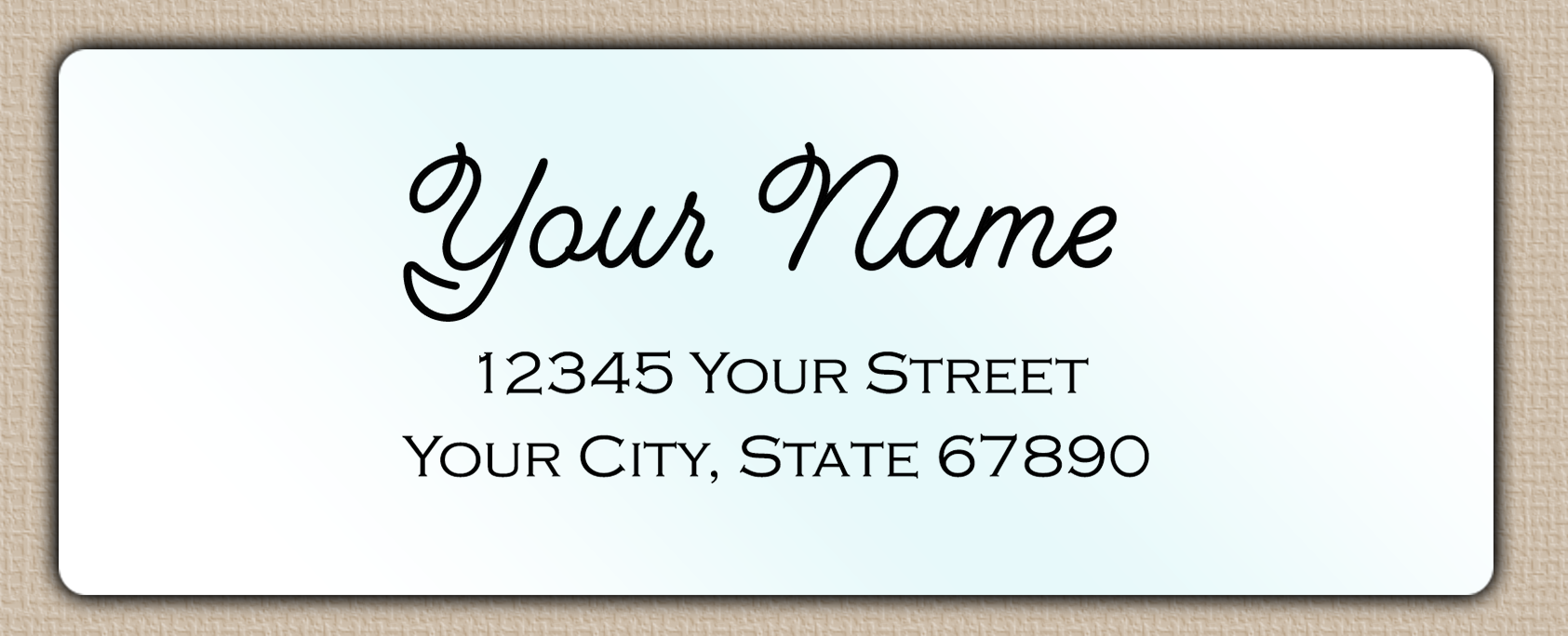 Waterproof Monoline Cursive Return Address Labels