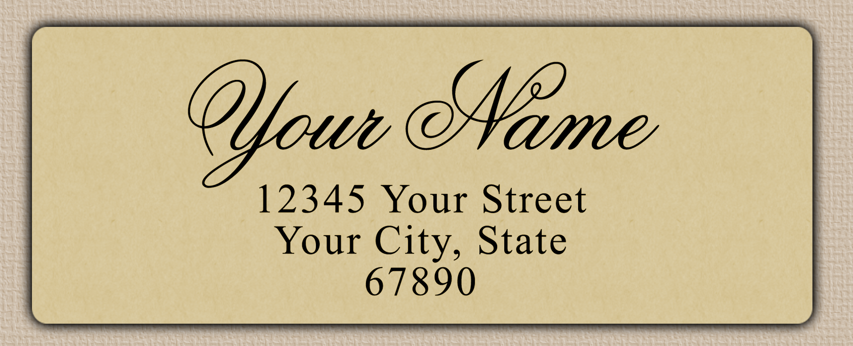 Ecru Luxurious Script Return Address Labels