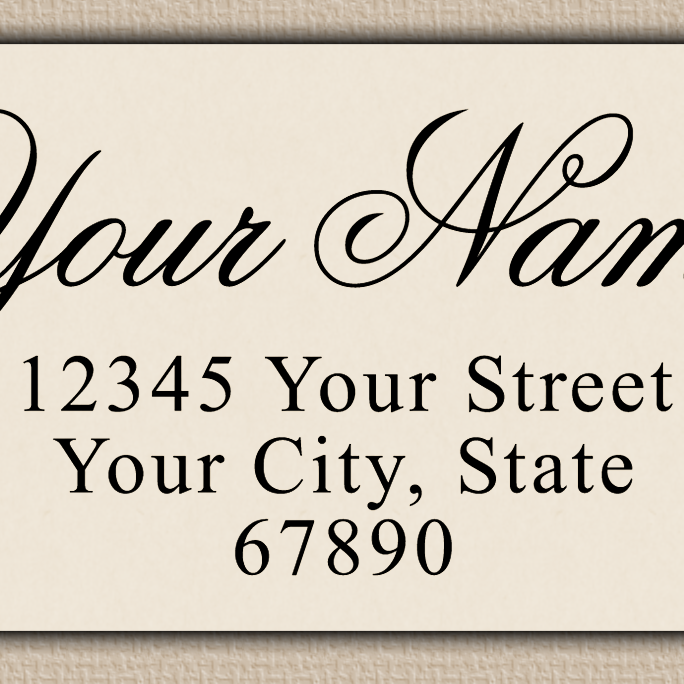Ivory Luxurious Script Return Address Labels