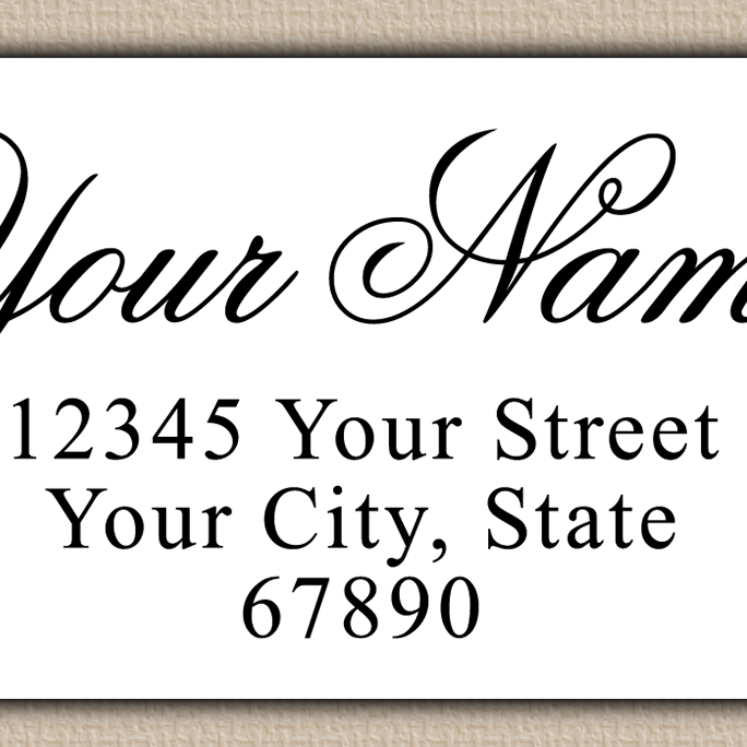 White Luxurious Script Return Address Labels