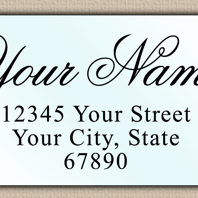 Waterproof Luxurious Script Return Address Labels