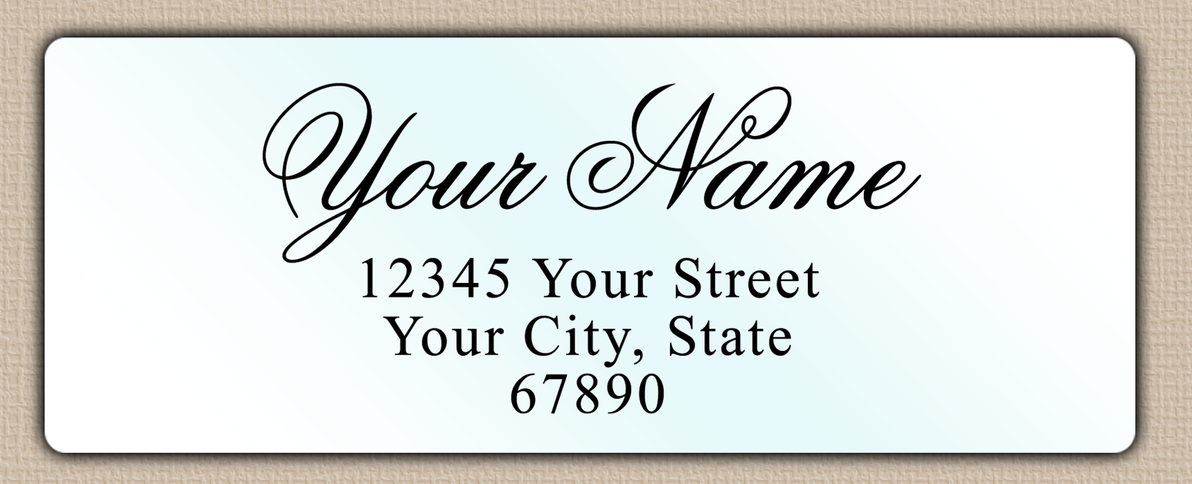 Waterproof Luxurious Script Return Address Labels