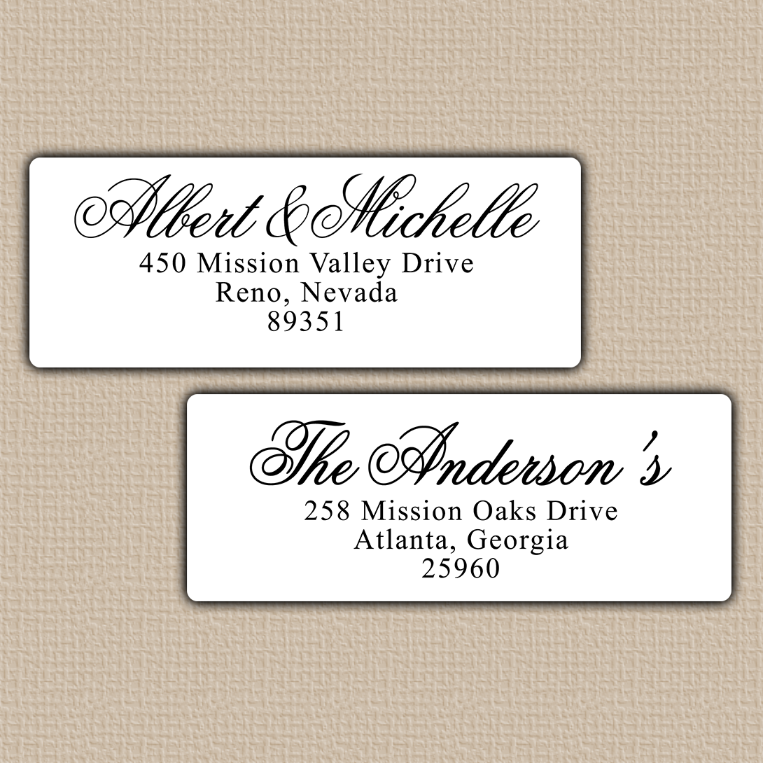 Luxurious Script Return Address Labels