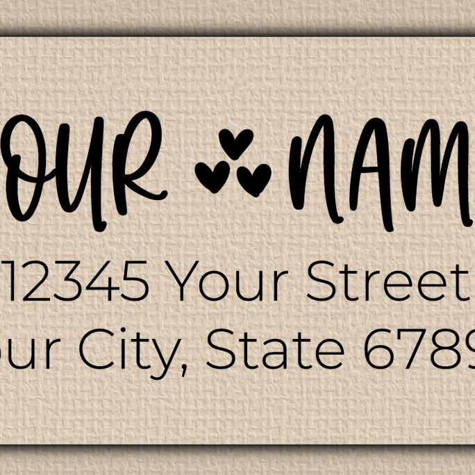 Clear Glossy Whimsical Hearts Accent Return Address Labels